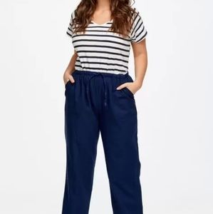 Orange linen pant With pockets